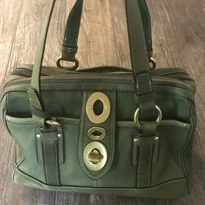 Legacy Style Coach Olive green satchel